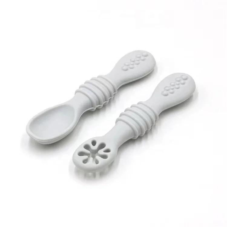 Silicone Baby Spoon Set Kids Led Weaning Silicone Feeding Utensils Baby Pre Spoon Chew Spoons for Babies and Toddlers
