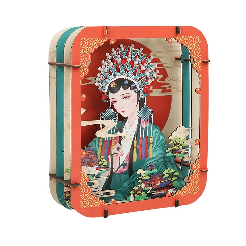 Special gift items colorful chinese printed 3D paper crafts for decorations