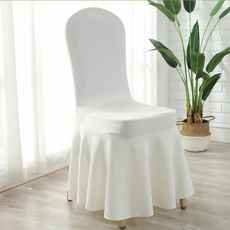 Banquet Skirting Wedding Chair Cover High Quality Polyester Spandex Fabric Gold For