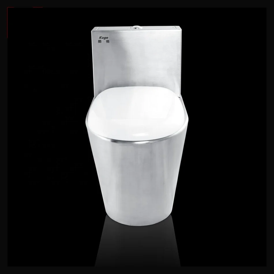 Chinese Manufacture 620 MM Siphon WC Toilet Price Stainless Steel Toilet Bowl With Cistern And PVC Lid