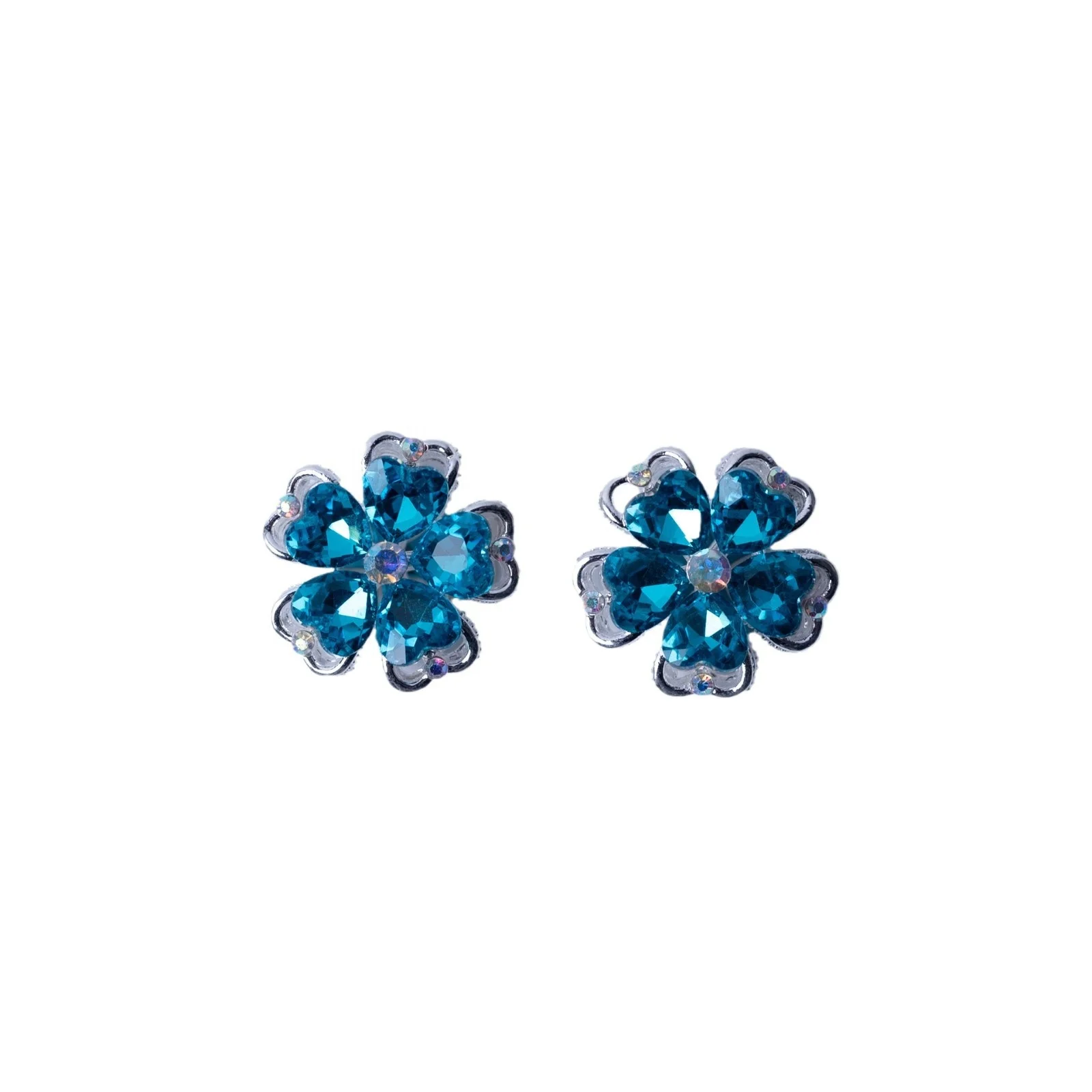 Flower alloy crystal zircon with diamond ball straight hole beads DIY mobile phone chain key chain bag chain accessories