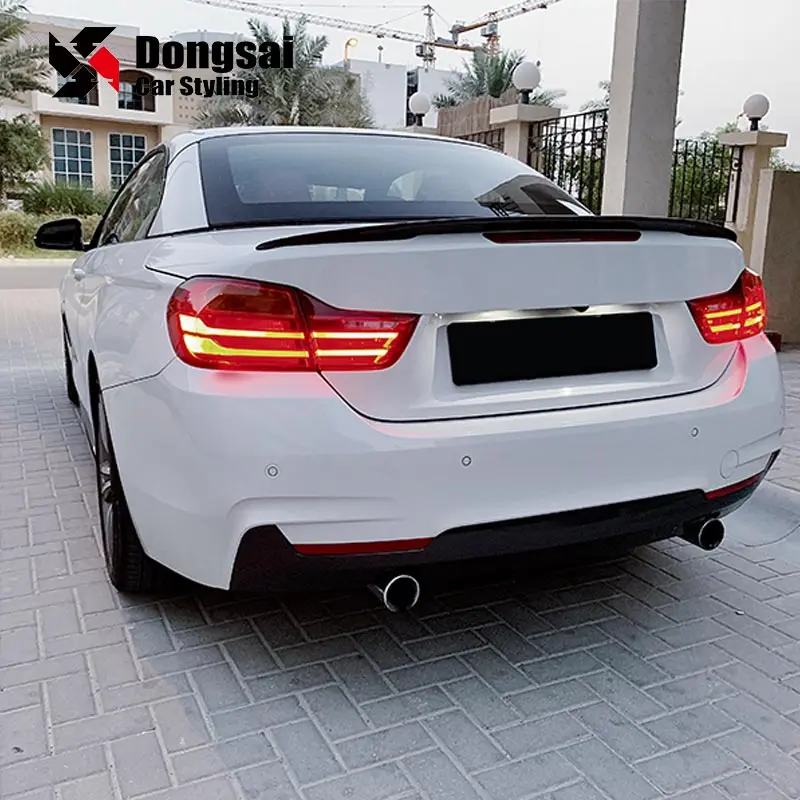 P Style Carbon Fiber Rear Trunk Lip Tail Wing Ducktail Spoiler for BMW 4 Series F33 435i F83 M4 CS GTS 2014-2018