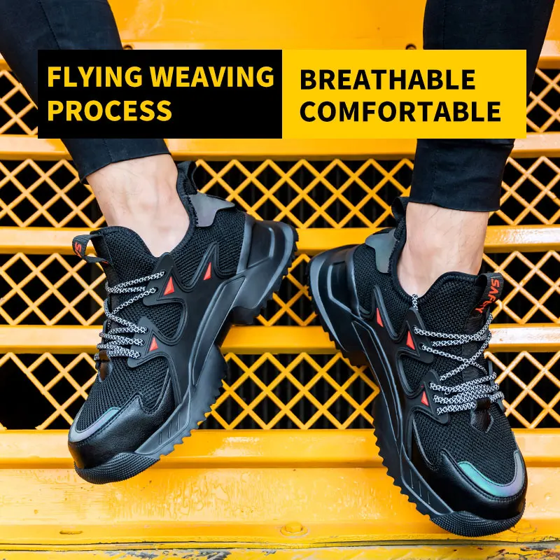 High Quality Breathable Work Industrial Steel Toe Light Weight Sport Mesh Men Brand Road Mate Safety Shoes