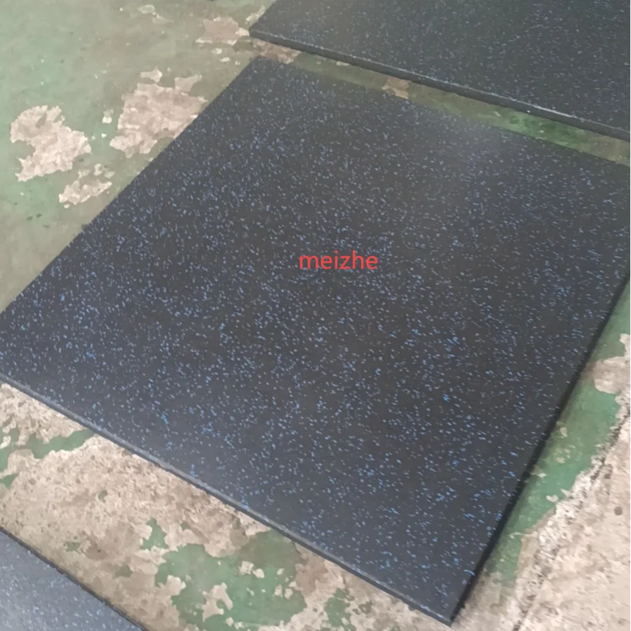 Non-toxic Speckles Gym Fitness Rubber Floor Tile 15mm Rubber Mat Protective Floor Easy Install