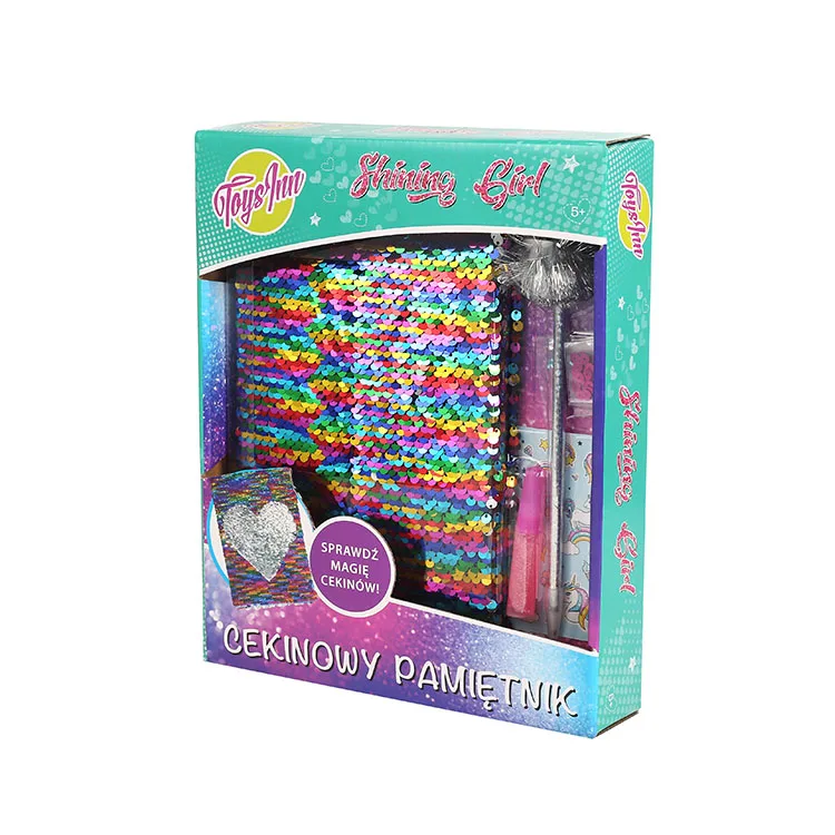 Sequins Stationery Set Diary set Magic Sequins notebook Back to school supplies Fancy Stationery Diary with pen