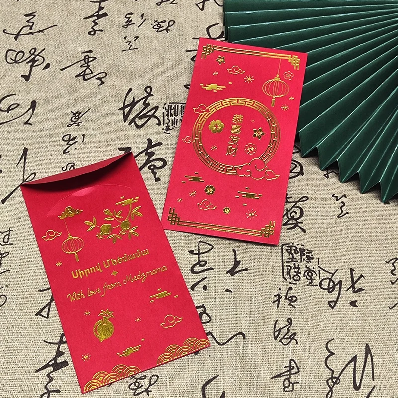 Luxury Custom 2025 Made Chinese New YearHigh Quality Red Packet With Customized Design Lucky Paper