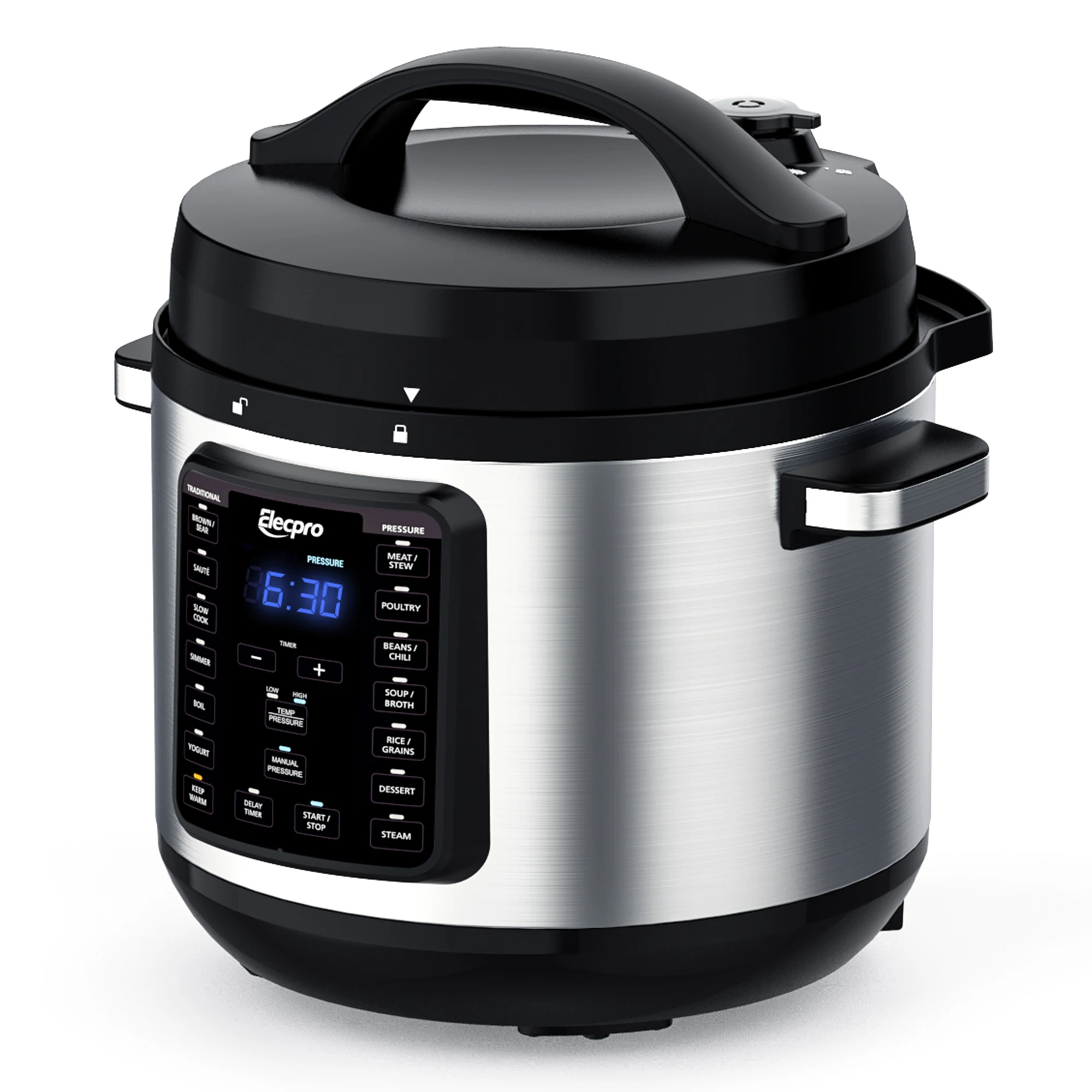 2024 New design 1200w 4L 8L slow pressure cooker multifunction Stainless Steel Electric Pressure Cookers