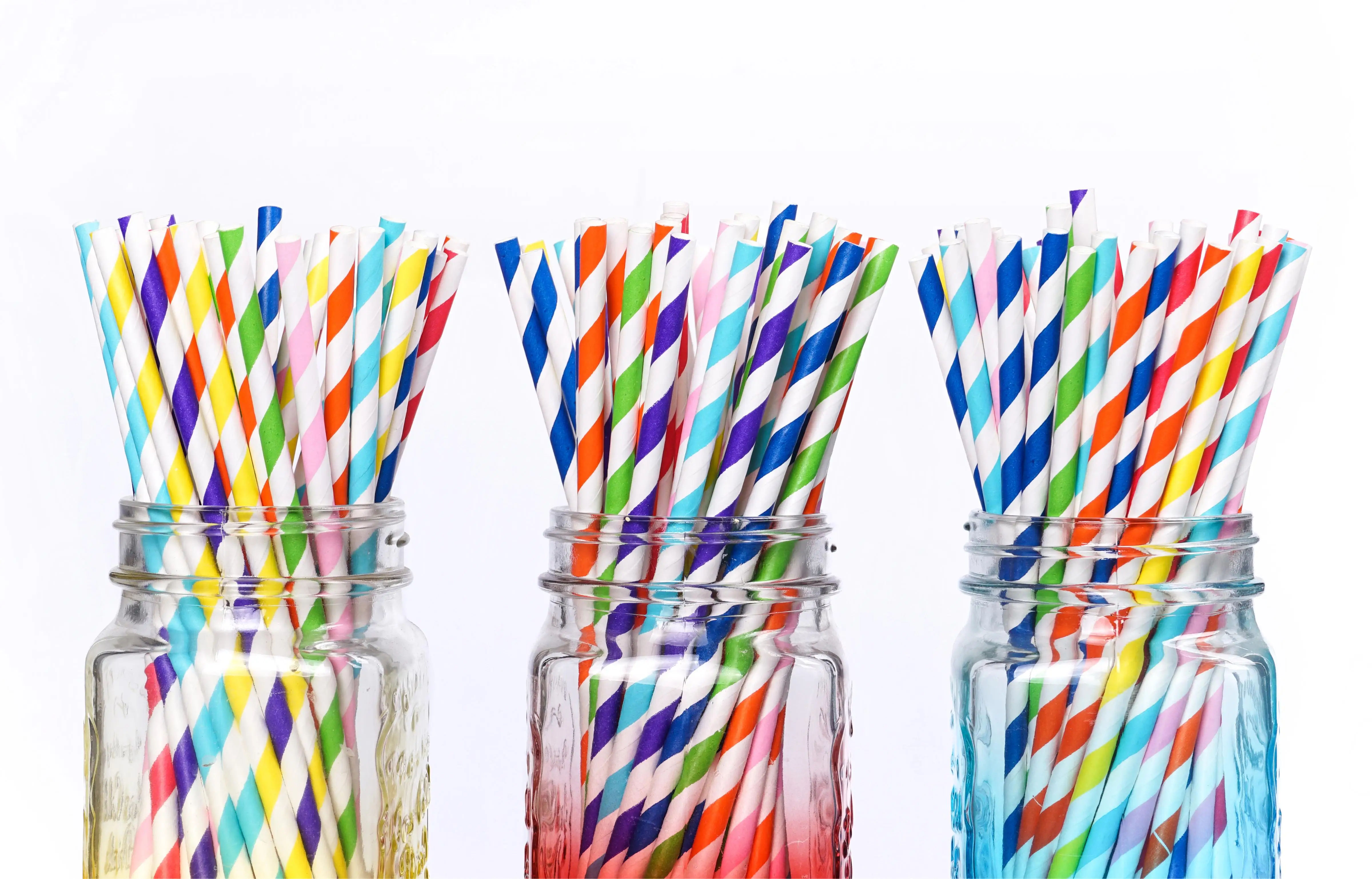 Factory customized printed cheap fashion bar accessories cool drinking cocktail flower paper straws clear