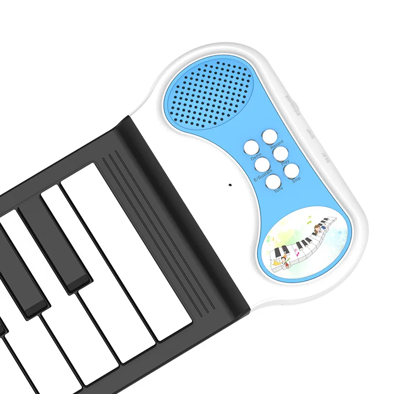 Wholesale 49 Keys Digital Piano Silicone Hand Roll Piano Mini Foldable Roll Up Piano Keyboard