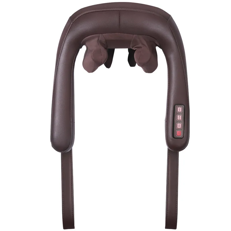 Electric Shiatsu Impulse Kneading and Heating Shoulder Massage Equipment U-Shape Neck Massager with Belt