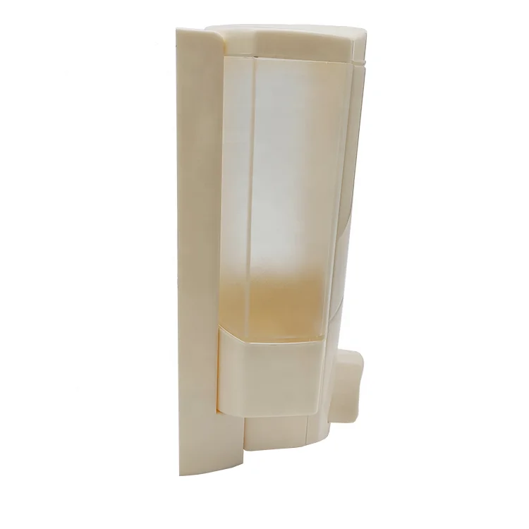 400ml White ABS Plastic Lockable Liquid Soap Dispenser Manual Hotel Wall Mounted Bathroom Hand Soap Dispenser