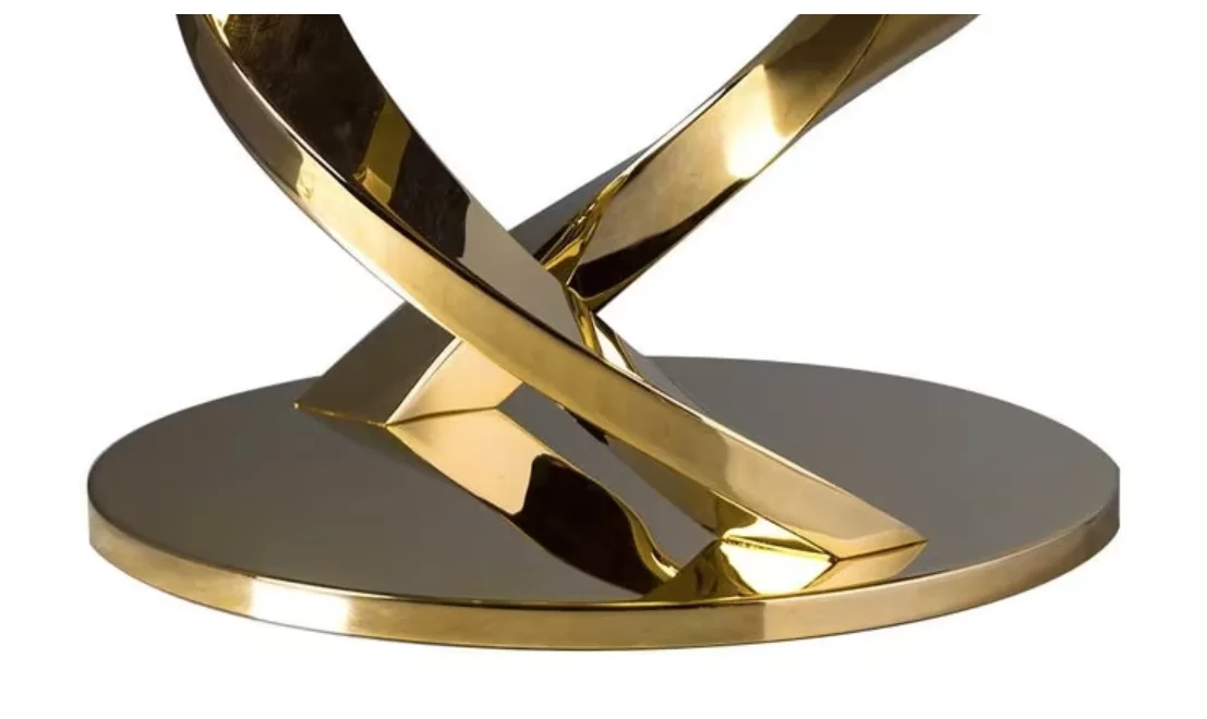 The Irregular line  round marble dining table is uniquely designed for dining rooms