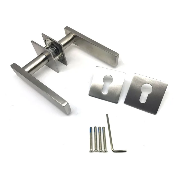 Factory Direct Lever Door Handle Lock Set With Special Cover Magnetic Inner  Bathroom Good Handle Door