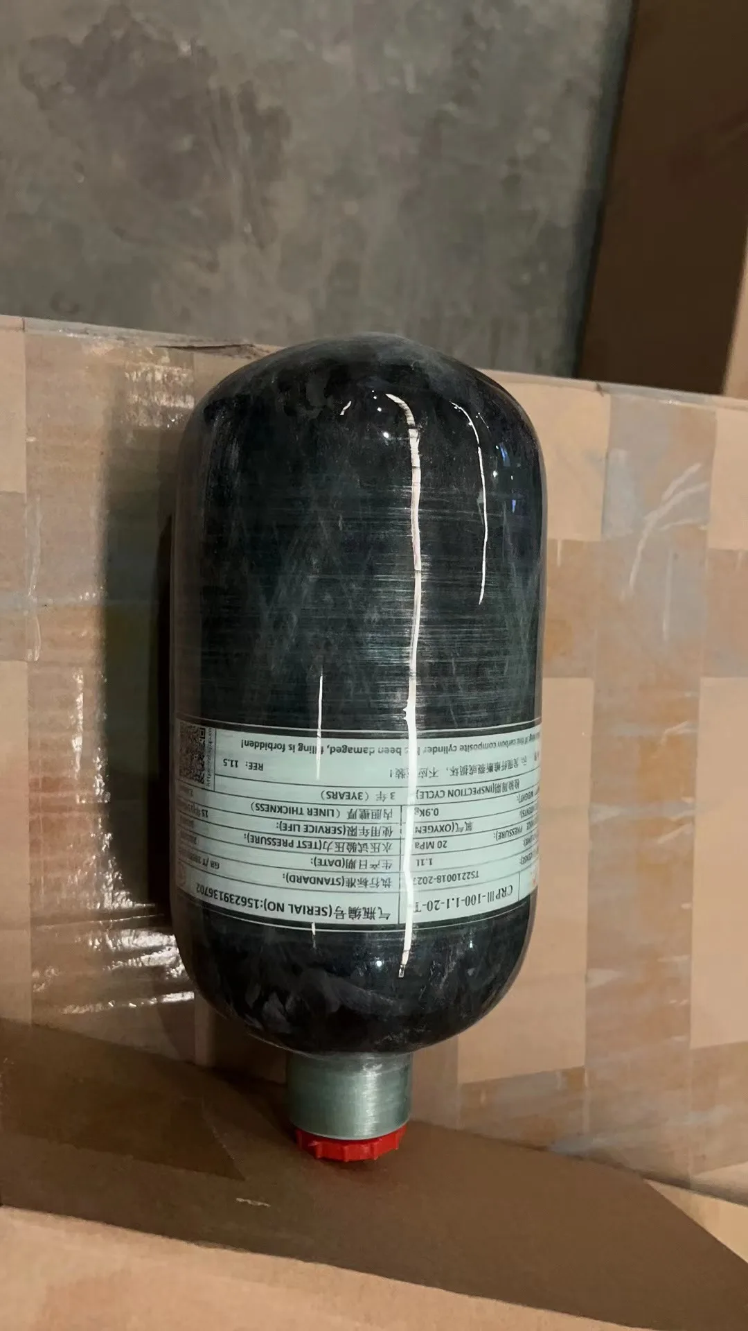 KJ factory direct SCBA 6.8L 3L 4.7L 9L luminous composite cylinder carbon fiber 300bar