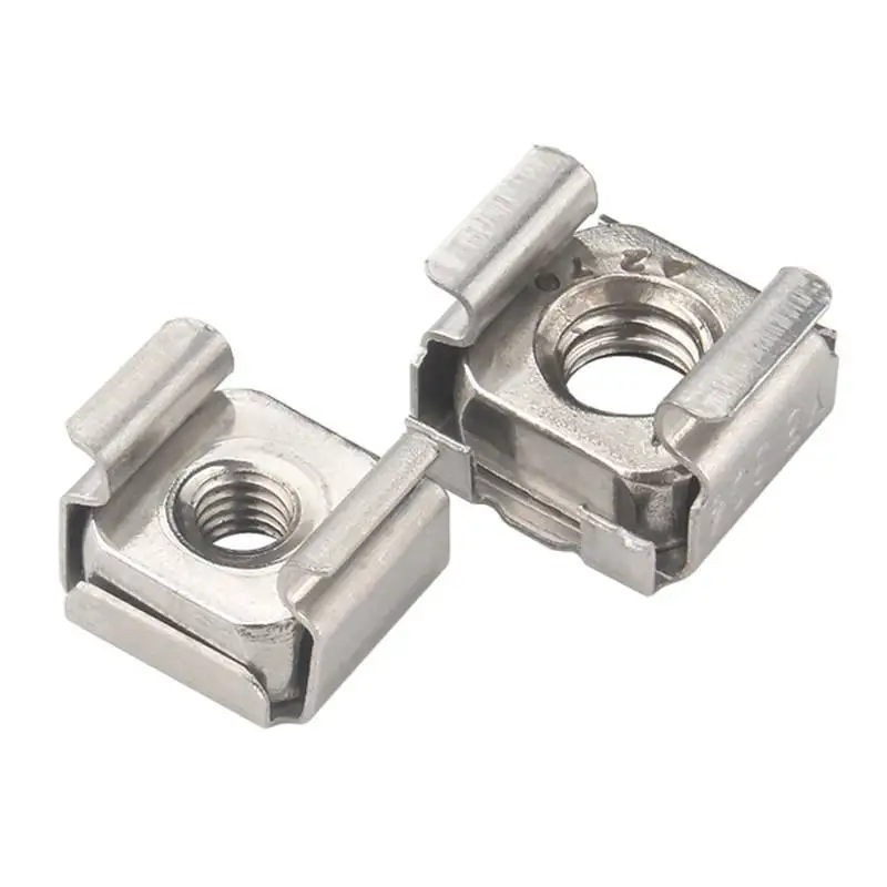 Yisen factory  M4 M5 M6 M8 cage nuts steel material zinc /nickel plated  square  cabinet nuts