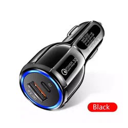 hot sales 2 in 1 PD USB C and QC3.0 38W Type c super quick fast charging car charger USB adapter for mobile car charger