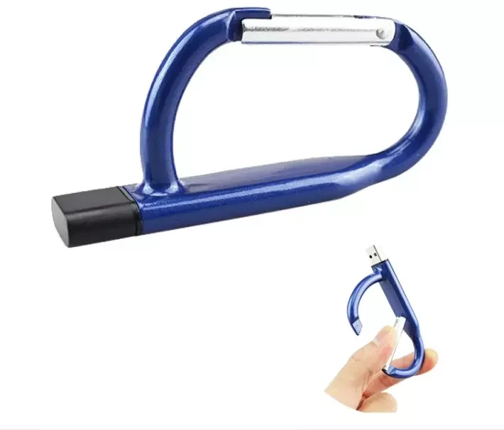 2023 new style carabiner USB flash disk custom Logo U Stick 8GB 16GB 32GB 64GB 128GB eco-friendly wholesale usb flash drive