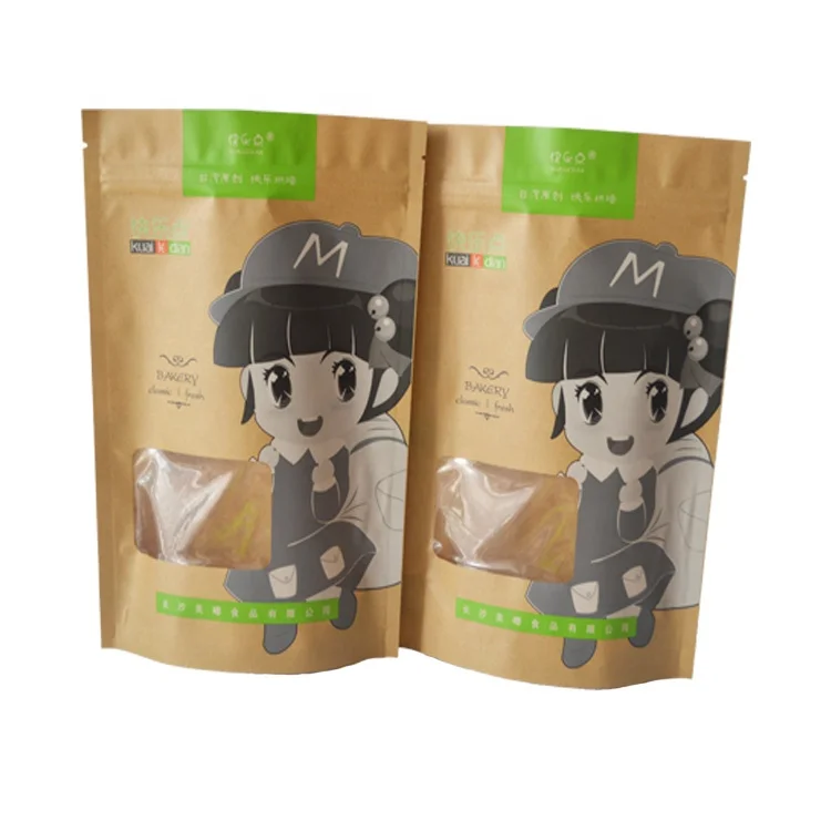 
Clear Window OEM Customized High Quality Printed Biodegradable Paper Bag 