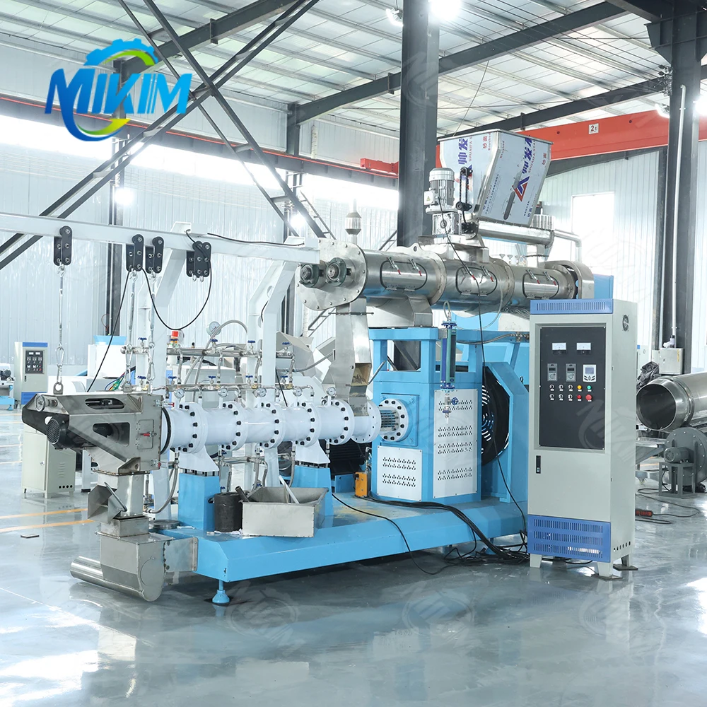 Wet Type Tilapia Floating Fish Feed Pellet Mill Extruder / Automatic Twin Screw Feed Extruder Making Machine