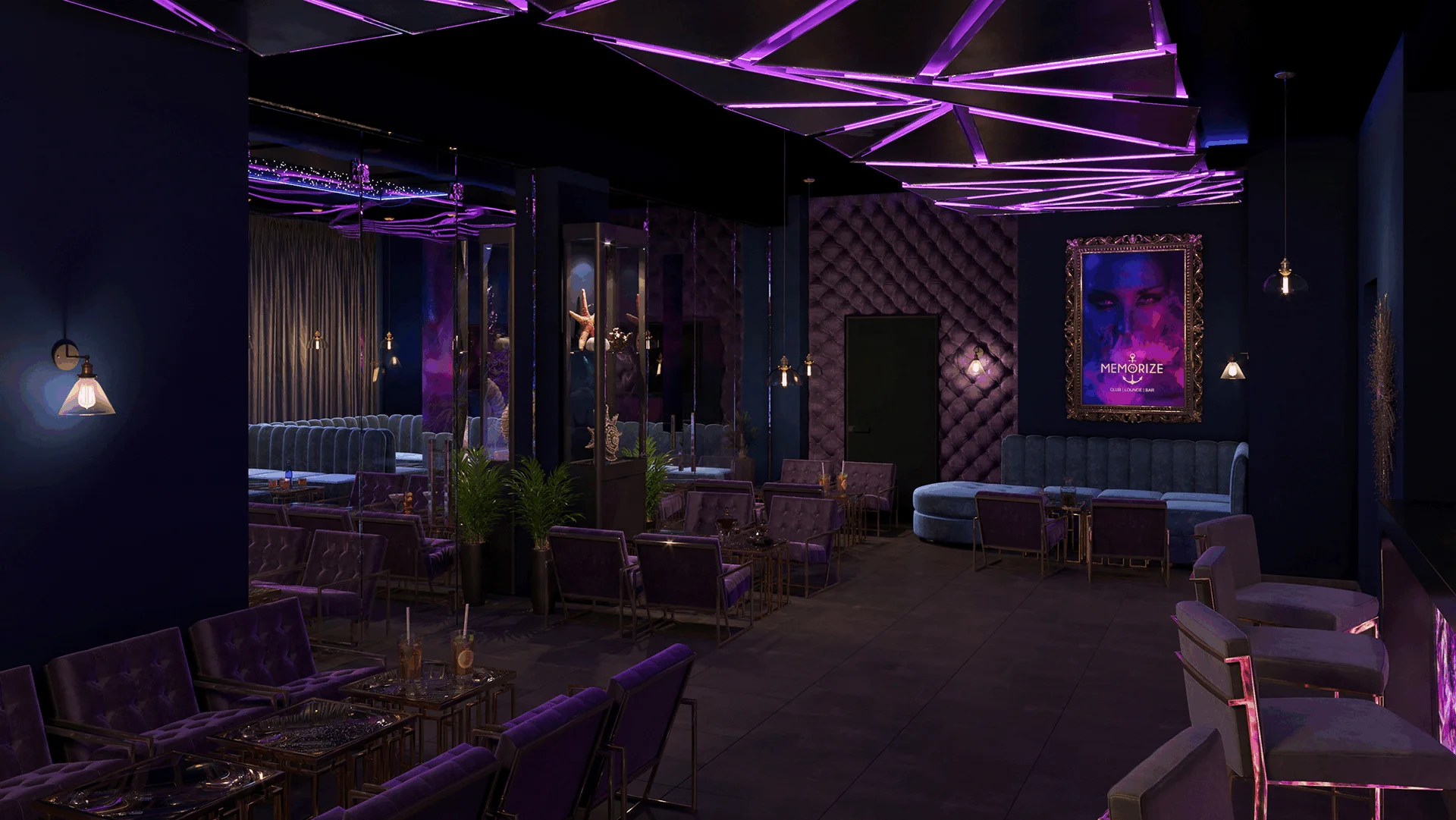 Luxury Nightclub Lounge Decor Ideas Night Club Bar Counter Strip Club Furniture with 3D Design