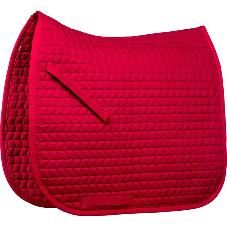 Luxury English Black Green Satin Equestrian Dressage Jump Horse Saddle Pad Set