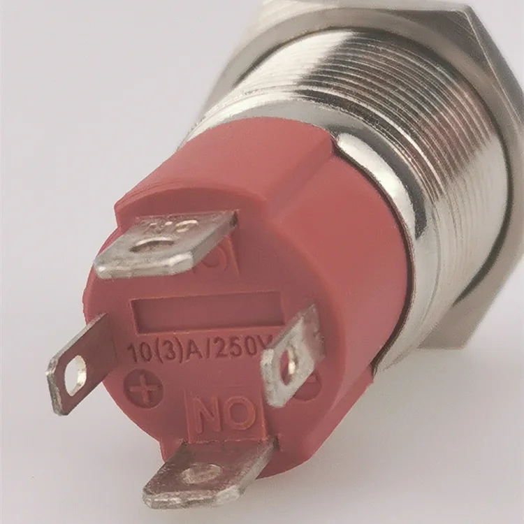 16mm high current metal waterproof momentary Power symbol switch button led car light motor lock power Push Button Start Switch