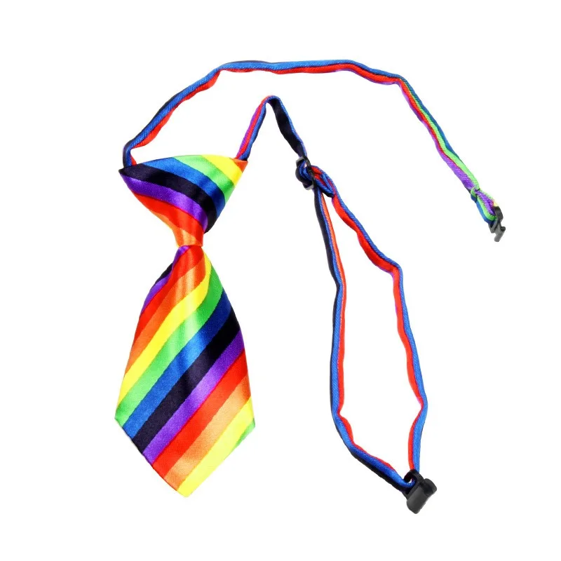 Wholesale custom pet supplies popular Striped solid Formal Neck Tie Party Cat Dog Collar Pet Bow Tie