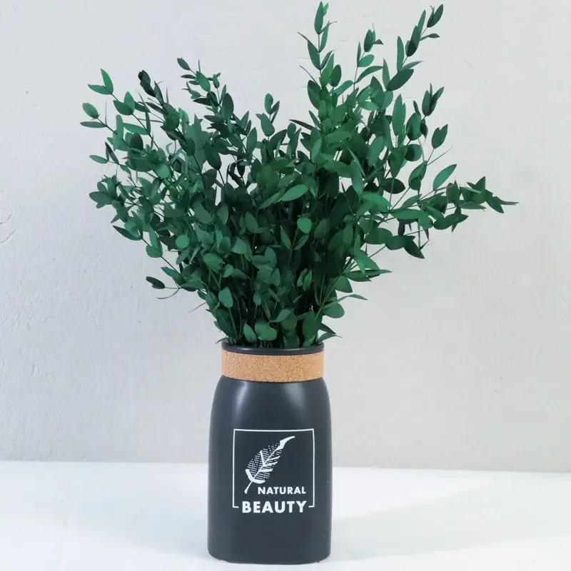 Real Touch Artificial Eucalyptus Leaves High Quality 3 Branches Plant For Home Decor