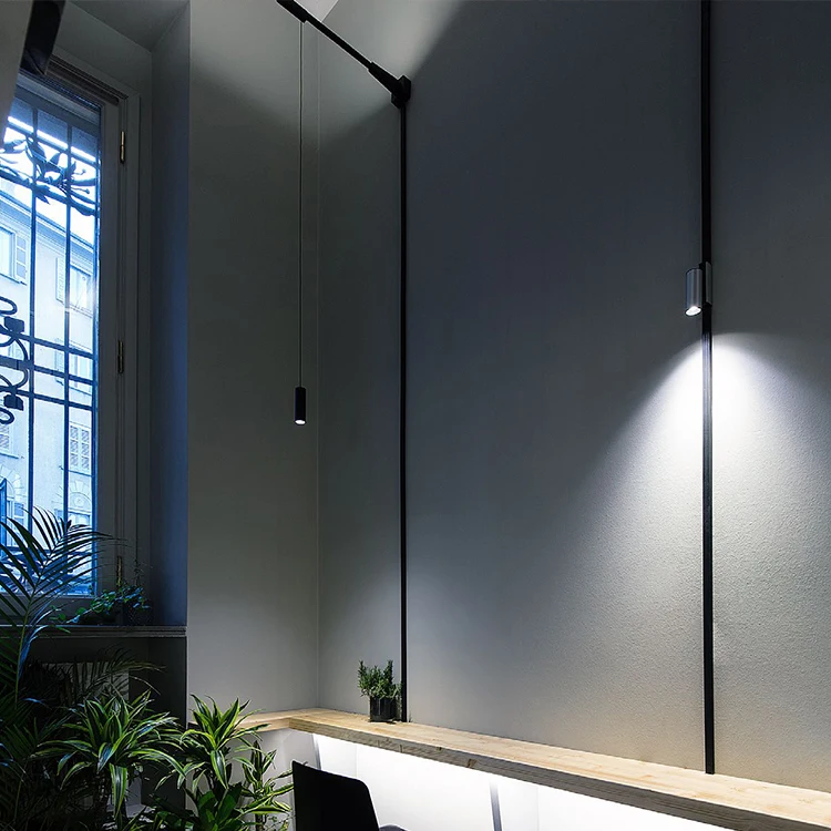 Новейший дизайн, направляющая для поверхностного монтажа из алюминиевого сплава, умный Светодиодный линейный Трековый светильник для выставочного зала отеля