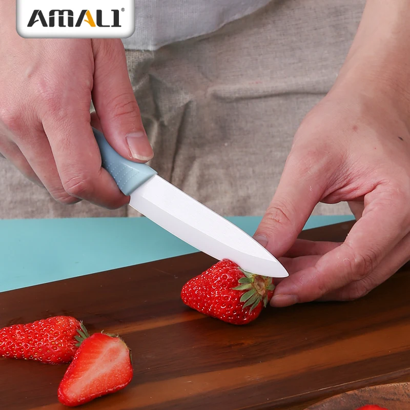 Ready To Ship- Colourful Kitchen Knives Ceramic Fruit Knife With Sheath Kitchen Accessories Cooking Tools