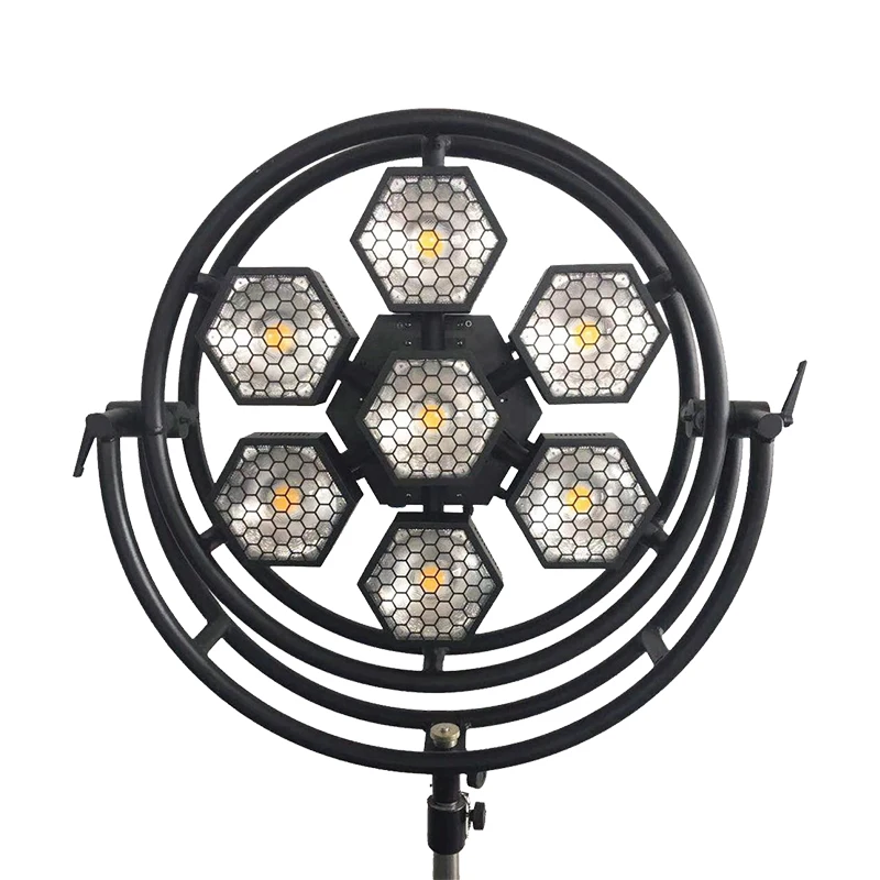 Popular warm/cool white 7x100w 7-Halo hexa COB pixel blinder stage light background light