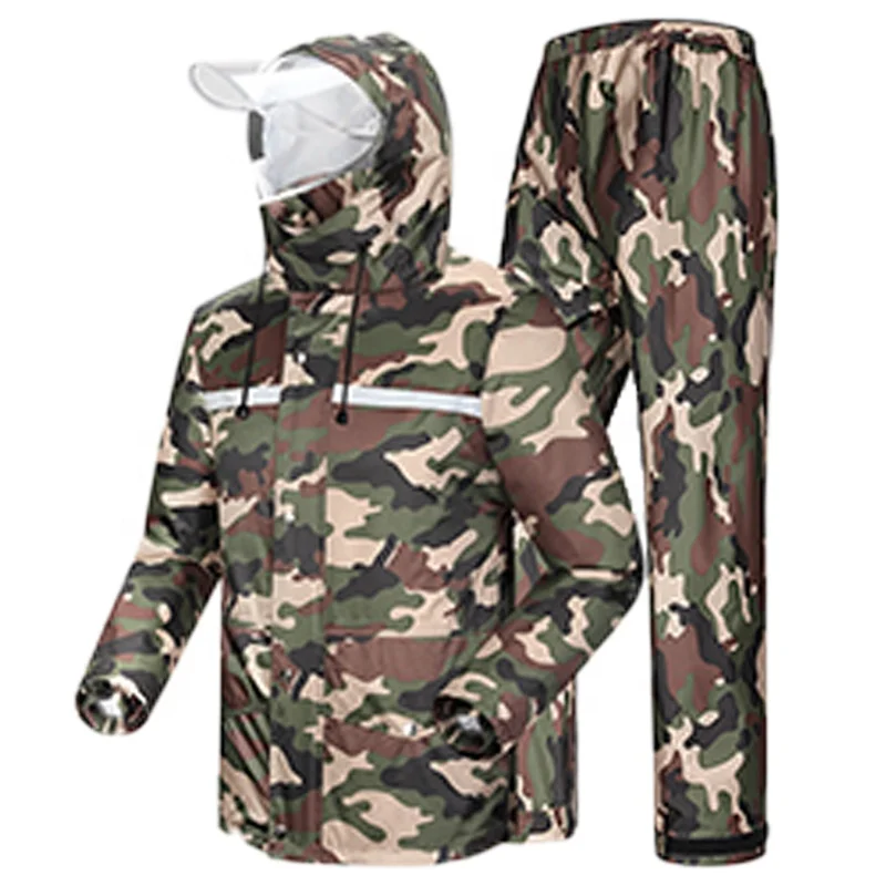 PU 100% Waterproof Impermeable Motor Raincoat Motorcycle For Mens Rain Jacket