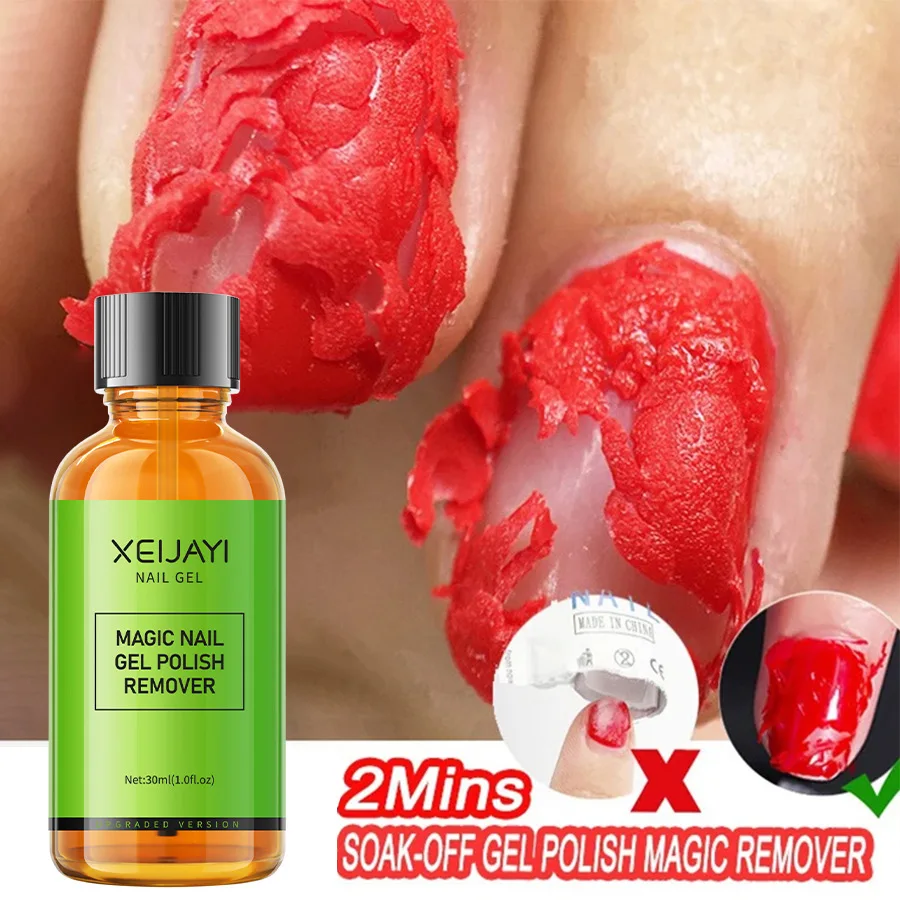 XEIJAYI лидер продаж популярное средство для удаления геля волшебный гель снятия лака логотип на заказ 30 мл бутылка УФ-гель дизайнерская УФ-смола 8 см
