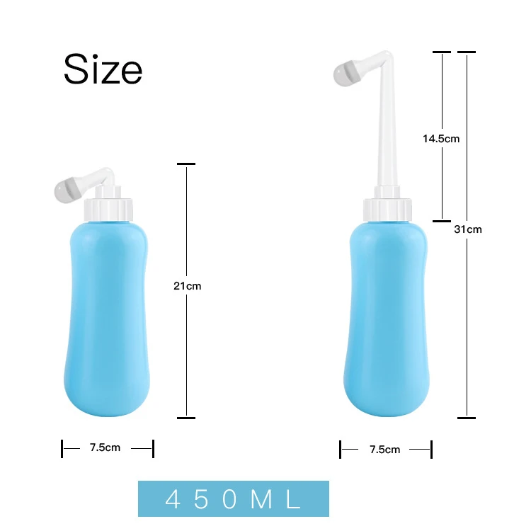 450ml Hot selling Peri Bottle Portable Travel Bidet Sprayer squeezeable portable bidet sprayer