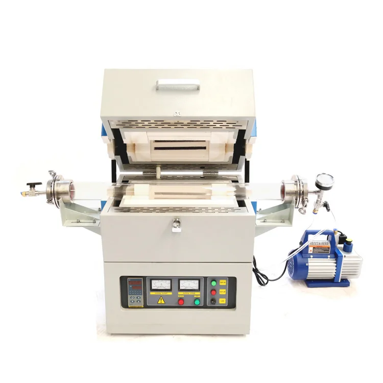 Factory price Nitrogen argon atmosphere horizontal vacuum tube furnace laboratory 1200C