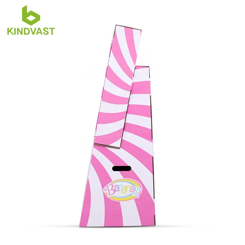 Supermarket Free Advertising Foldable Flooring Racking Display Cardboard Candy Product Pop Store Shelf Display Rack Stand
