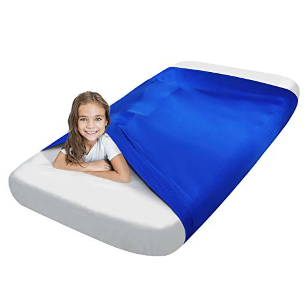 Soft Wrap Weighted Alternative Sensory Equipment Bed Sheet Sensory Compression Blanket For Autism