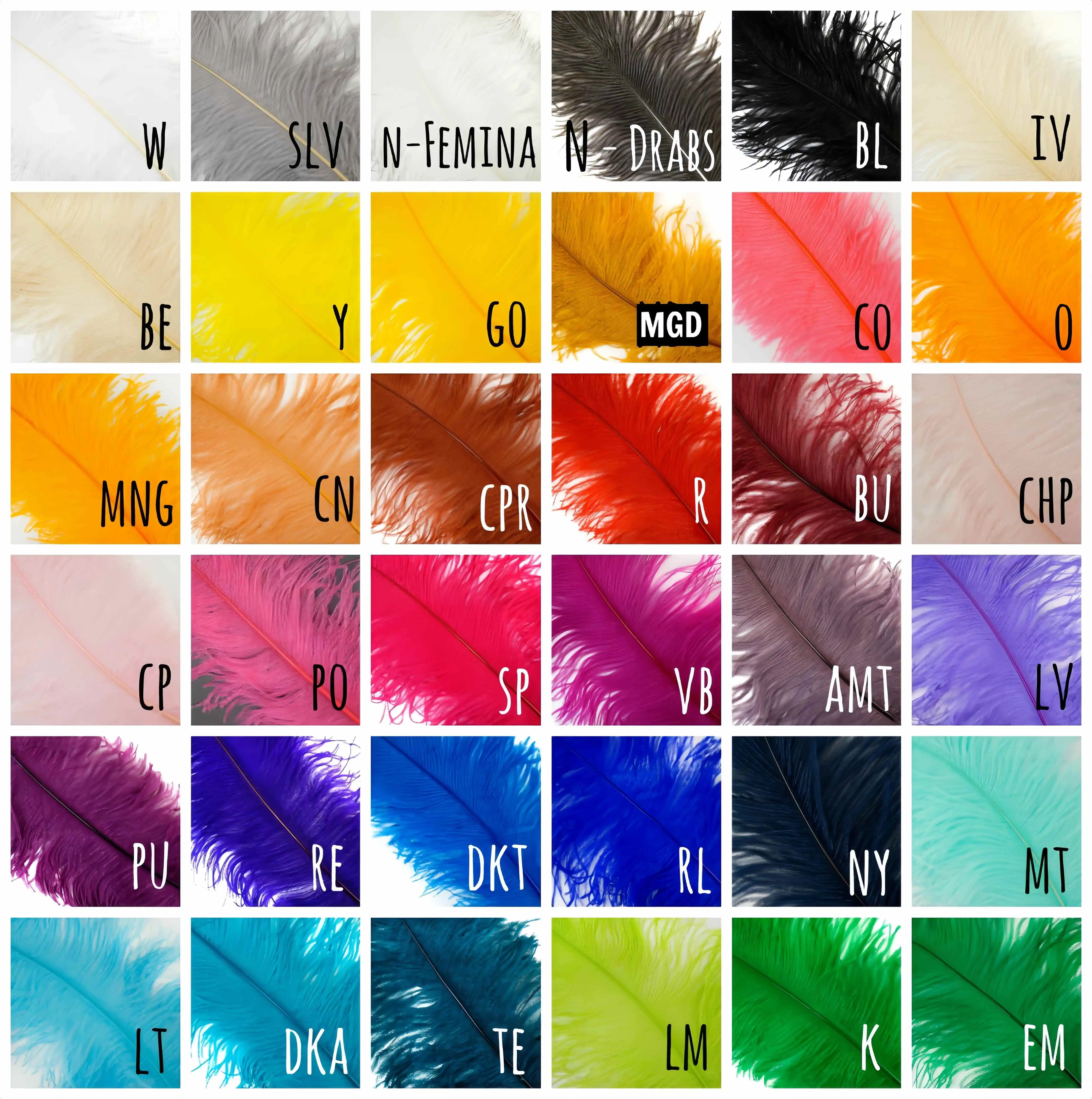 Factory Wholesale Decor Feather75-80cm Natural Ostrich Feathers For Sale For Wedding Decoration Colored Feathers