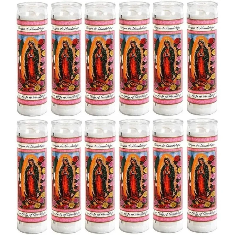 Оптовая продажа, набор свечей из неароматизированного стекла, Баночки, свечи, религиозные кладбища, 12 шт.