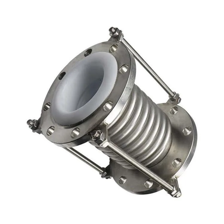 SS316 Flange connection ripple compensator coupling for tube Big size telescopic expansion bellows joint flangeless with PTFE