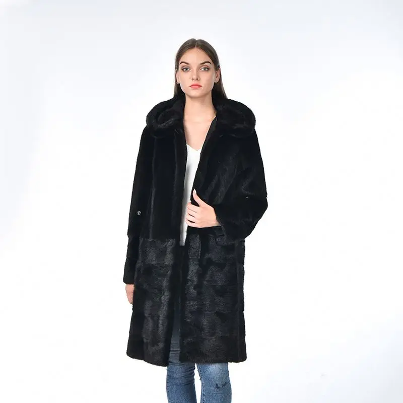 Wholesale Fashionable Honourable Excellent Comfortable Warm Winter Women Mink Fur Coat