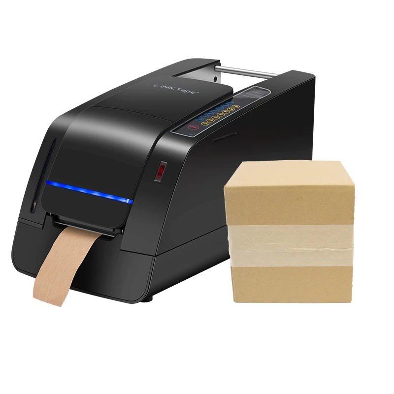 100% Biodegradable Water Activated Automatic Packaging Wet Kraft Gummed Paper Carton Tape Dispenser