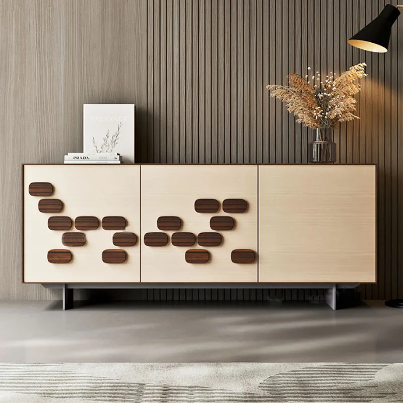 High-Quality Home Furniture Wood Modern High Gross Sideboard Cabinets Luxury Living Room Wooden Buffet