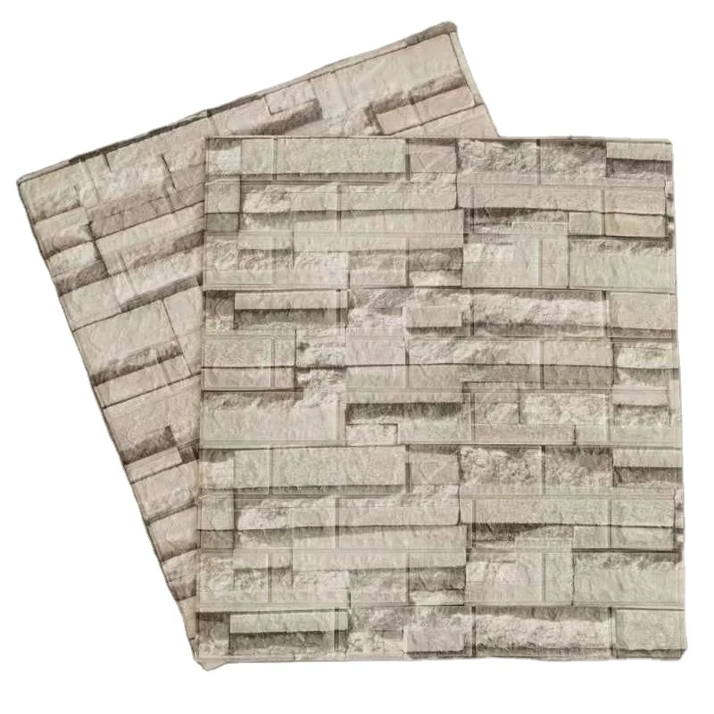 Cheap Price Wall Decoration Home DIY Decorative Removable 3d Self Adhesive Foam Brick Sticker Concrete Wall Paper