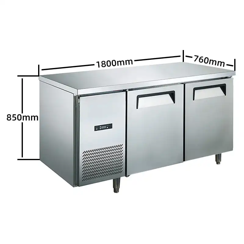 Custom Commerical Undercounter Fridge Low Power Consumption Refrigerate Work Table Top Fridge Refrigerator