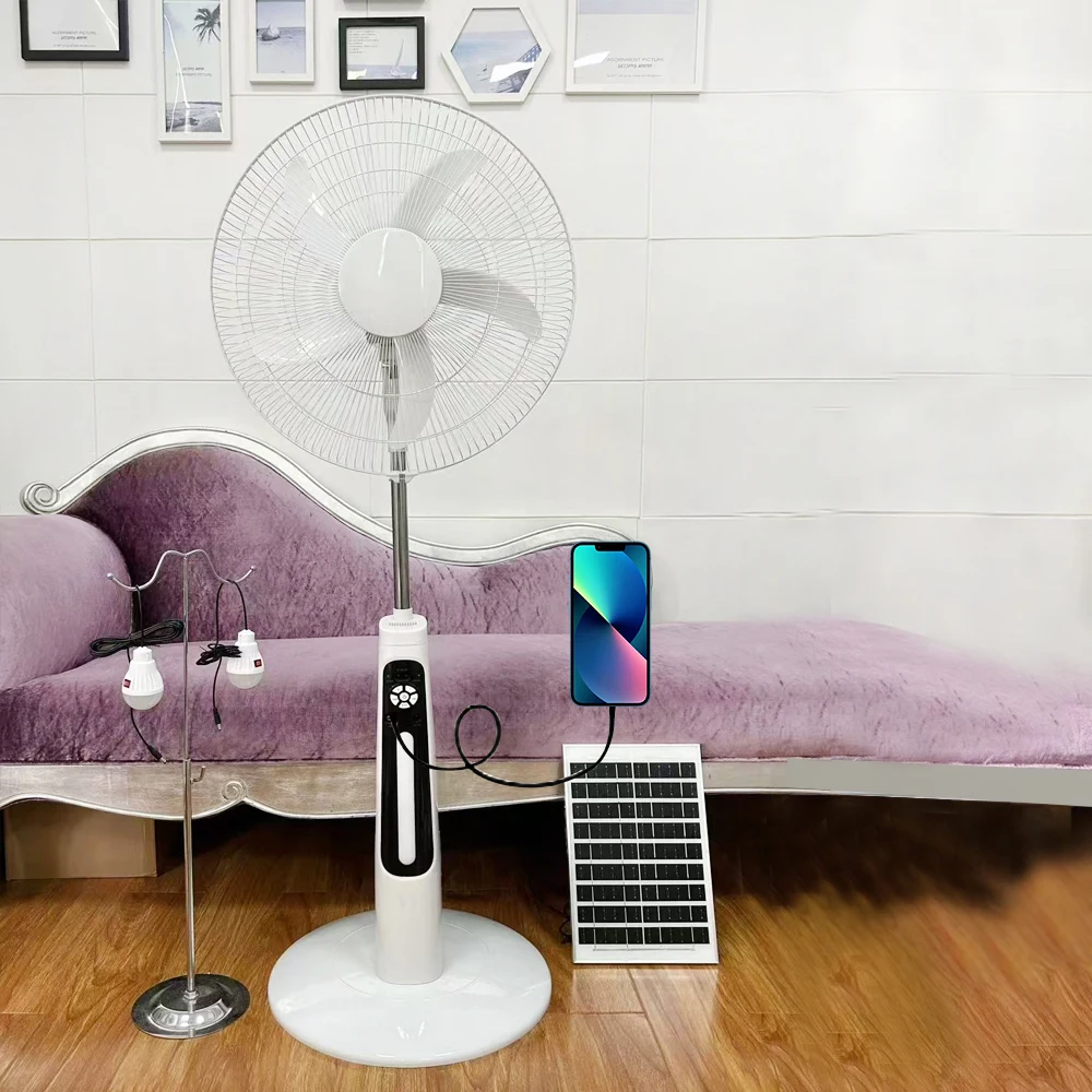 CE FCC Сертифицированный дешевый уличный охлаждающий кулер для зарядки перезаряжаемый вентилятор на солнечной батарее с панельным комплектом теплицы