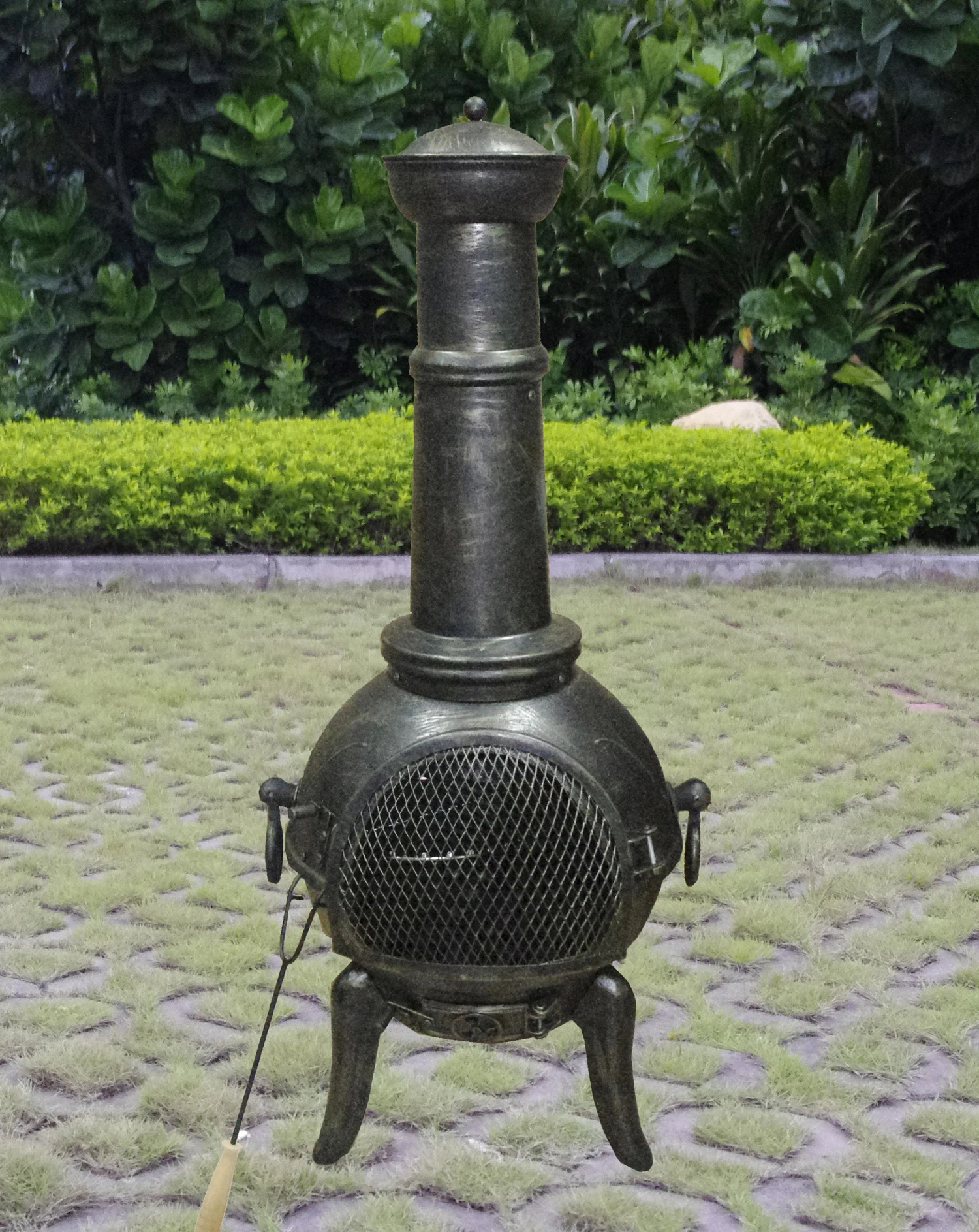Charcoal Cast Iron Wood Burning antique outdoor chimney Heater Fire Chimenea