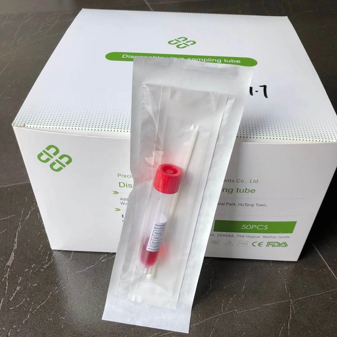viral sterile transport medium Medical sterile amies liquid flocked swab