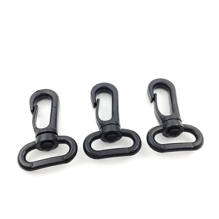 Plastic swivel  snap hook strap belt black clip hook