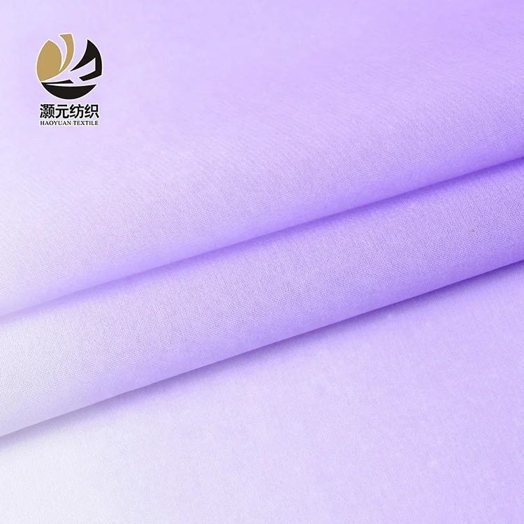 Orders directly different types of purple gradient color rolls prints chiffon fabric for dress